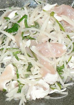 鶏ささみと新生姜の梅風味和え-レシピのメイン写真