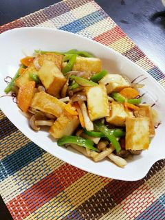 簡単♡節約おかず♡絹揚げ野菜炒め-レシピのメイン写真