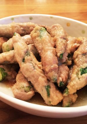 『オクラの肉巻き 簡単で材料も安上り』-レシピのメイン写真