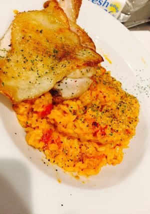 トマトクリームリゾット&チキンソテNo5-レシピのメイン写真