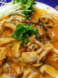 豆腐ハンバーグ!湯葉ときのこの餡掛けで♪-レシピのメイン写真