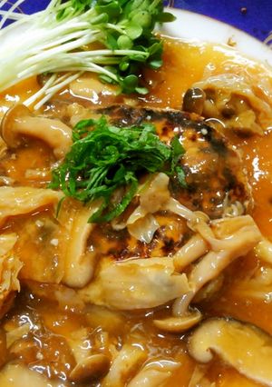 豆腐ハンバーグ！湯葉ときのこの餡掛けで♪-レシピのメイン写真