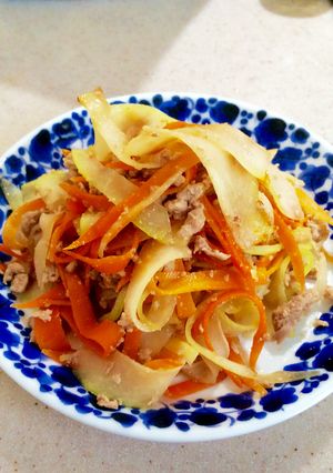 パパイヤと豚肉の炒め-レシピのメイン写真