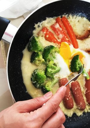 簡単！フライパン1つでチーズフォンデュ-レシピのメイン写真