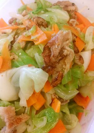 鶏皮と野菜のポン酢炒め-レシピのメイン写真