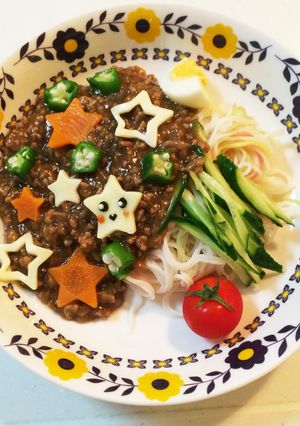 七夕☆*:ジャージャー素麺☆*:.｡.-レシピのメイン写真