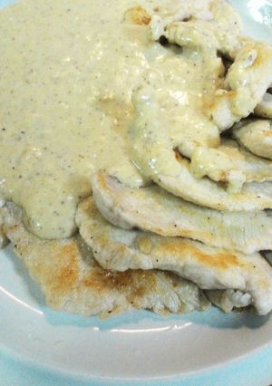 柔らかい！　鶏むね肉のマスタードソース-レシピのメイン写真