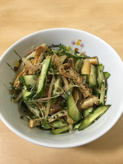 夏野菜と油揚げの梅香あえ-レシピのメイン写真