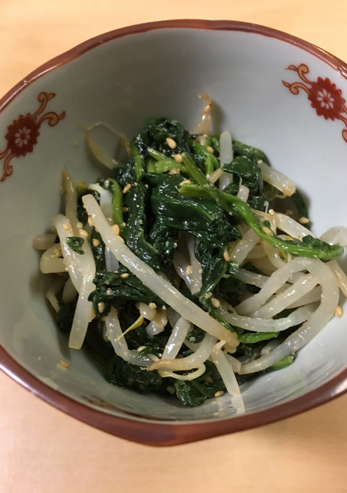 ほうれん草ともやしのごまあえ-レシピのメイン写真