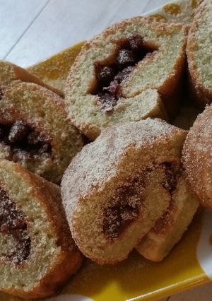 ホットケーキミックスで抹茶あんロール♬-レシピのメイン写真