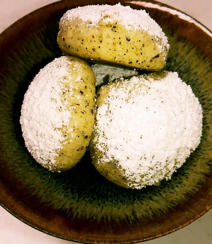 ３分でお店の味♪簡単ほうじ茶スノーボール-レシピのメイン写真