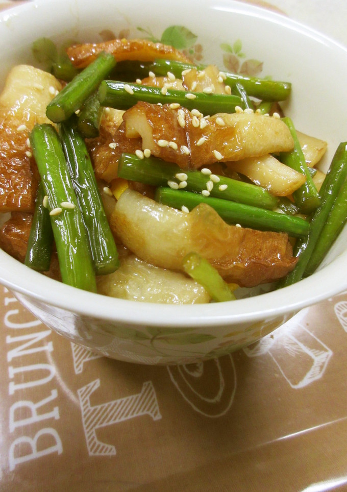 ちくわとにんにくの芽の甘辛丼-レシピのメイン写真