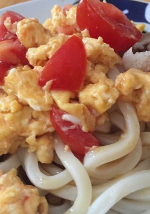 玉トマ肉うどん-レシピのメイン写真