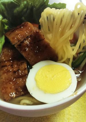 さんま蒲焼きのラーメン-レシピのメイン写真