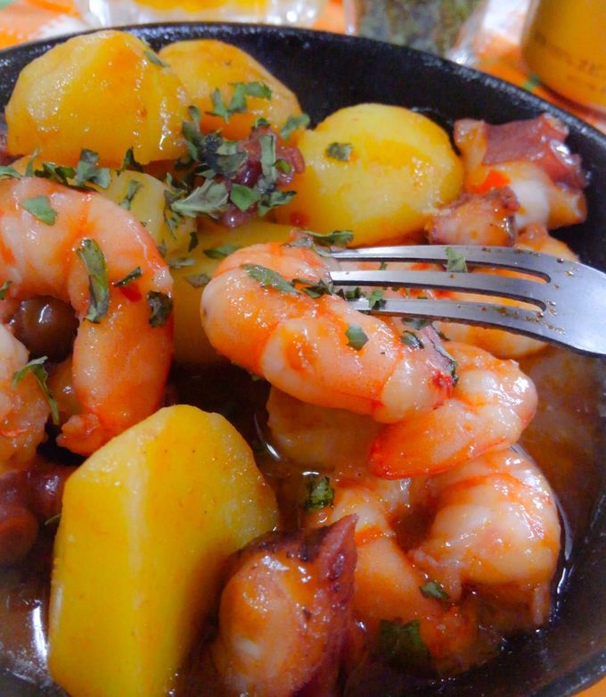 ジャガイモとエビとタコの味噌炒め♪ by くにしゃん♪ 【クックパッド