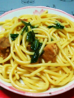 バジル焼き鳥缶パスタ-レシピのメイン写真