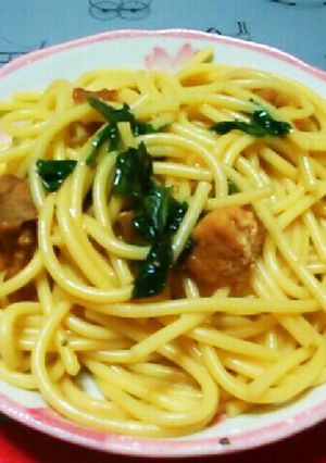バジル焼き鳥缶パスタ-レシピのメイン写真