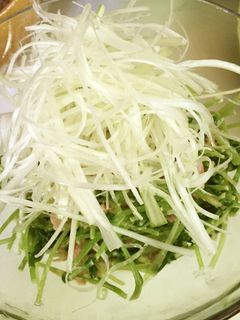 豆苗とツナと長ネギのピリ辛サラダ-レシピのメイン写真