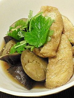 めんつゆでなすと油揚げの煮びたし-レシピのメイン写真