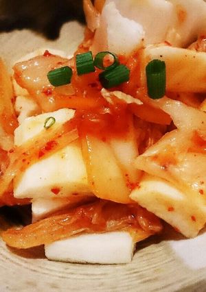 ダイエット3分副菜 キムチと山芋の和え物-レシピのメイン写真