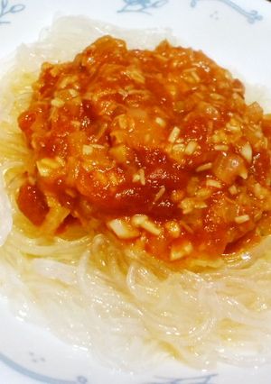 簡単トマトソース春雨-レシピのメイン写真