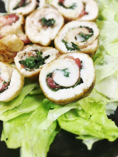 お弁当に♬ささみの梅しそクルクル巻き焼き-レシピのメイン写真
