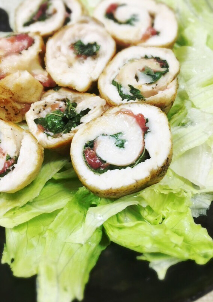 お弁当に♬ささみの梅しそクルクル巻き焼き-レシピのメイン写真