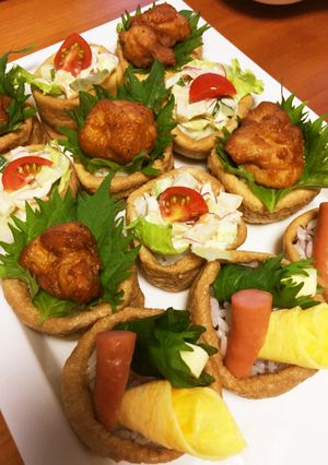 〓のっけ稲荷〓~大葉×唐揚げ~-レシピのメイン写真