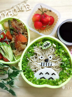 蕎麦でトトロのキャラ弁-レシピのメイン写真