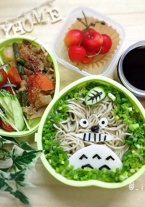 蕎麦でトトロのキャラ弁-レシピのメイン写真