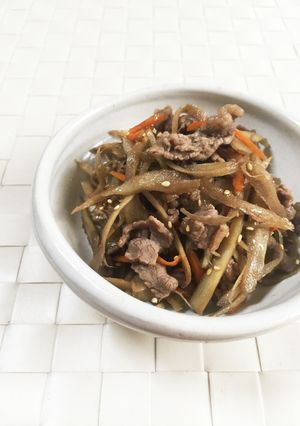 牛肉とごぼうと人参のしぐれ煮。お弁当にも-レシピのメイン写真