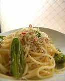 ちりめんじゃことシシトウのパスタ