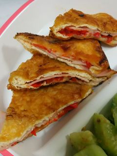 おつまみに★油揚げのハムチーズはさみ焼き-レシピのメイン写真