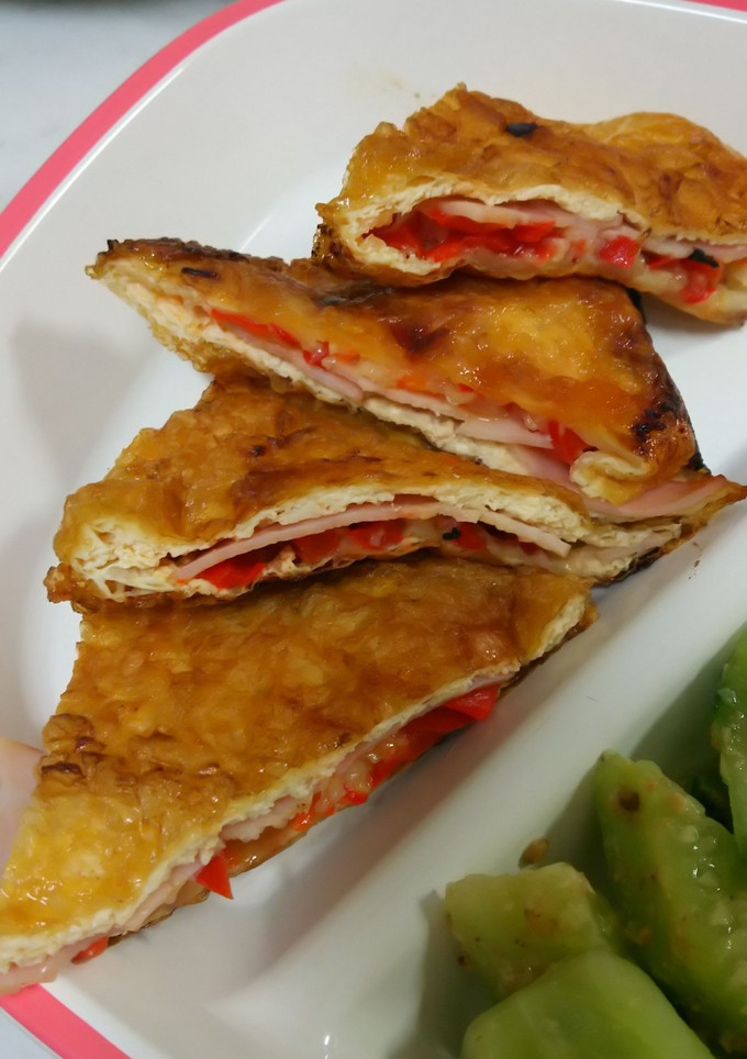 おつまみに★油揚げのハムチーズはさみ焼き-レシピのメイン写真