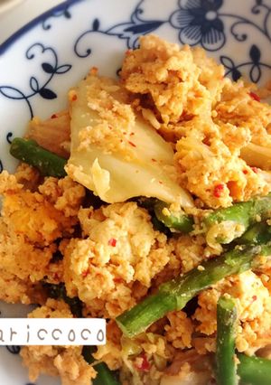 キムチ アスパラちゃんぷる〜 粉豆腐！-レシピのメイン写真
