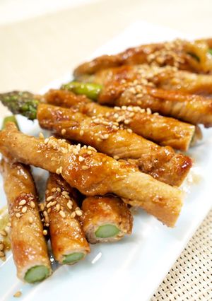 豚モモ肉で♪アスパラの肉巻き-レシピのメイン写真