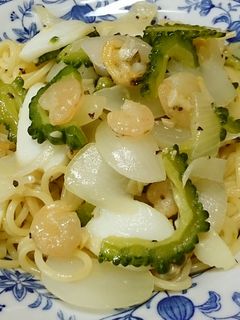 ゴーヤとシーフードのパスタ♪-レシピのメイン写真