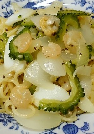 ゴーヤとシーフードのパスタ♪-レシピのメイン写真