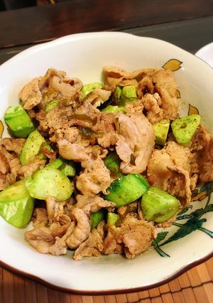 胡瓜と豚肉のピリ辛炒め-レシピのメイン写真