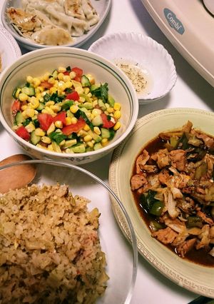 今日のお夕飯@炒飯-レシピのメイン写真