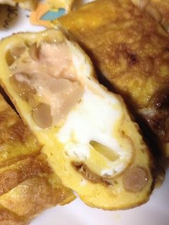 超簡単!納豆&明太ポテサラの卵焼き-レシピのメイン写真