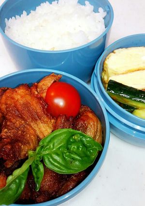 息子弁当　豚肉のしょうゆ揚げ弁当-レシピのメイン写真