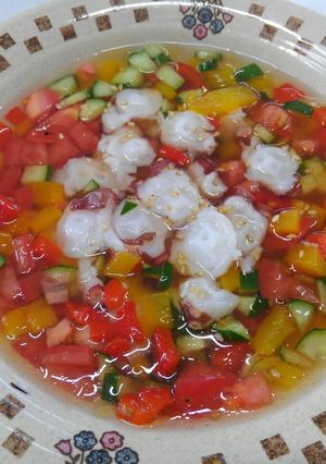 野菜たっぷり冷製タコスープ-レシピのメイン写真