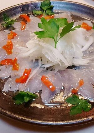 簡単カサゴのカルパッチョ-レシピのメイン写真