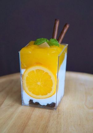 ラムレーズンとオレンジのさっぱりゼリー-レシピのメイン写真