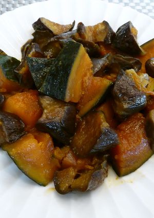 煮返して美味❀　なすとかぼちゃの田舎煮-レシピのメイン写真