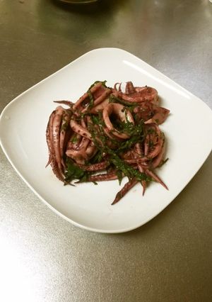 絶品！ゲソ焼き　梅しそ風-レシピのメイン写真