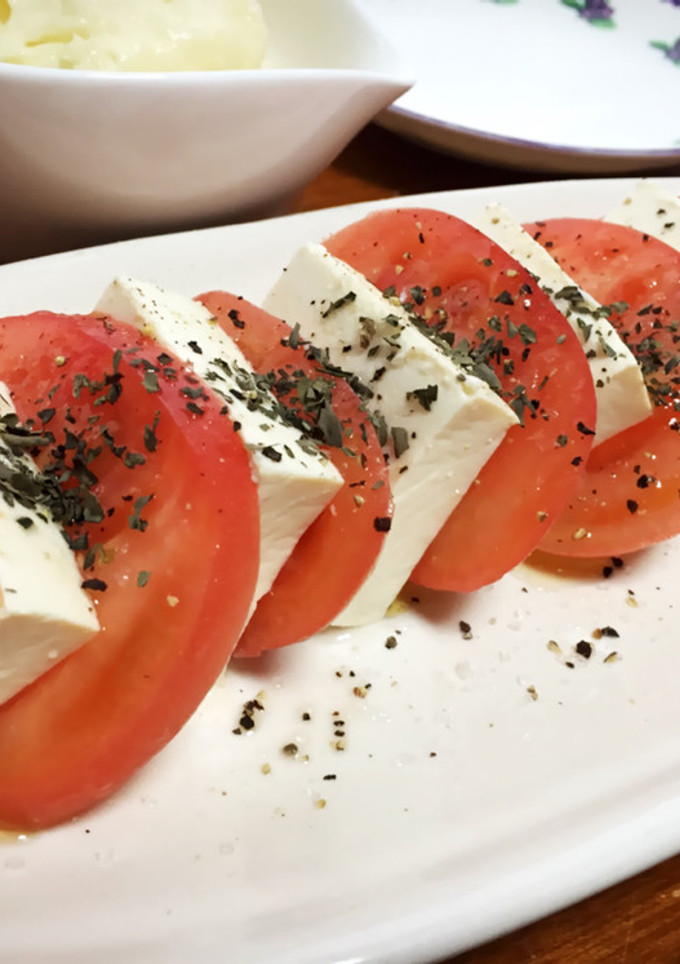 お豆腐で♪簡単♪美味しい♪カプレーゼ風-レシピのメイン写真