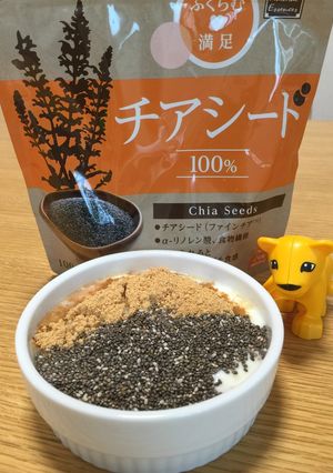 チアシードときな粉のヨーグルト-レシピのメイン写真
