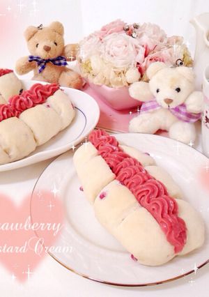 W♡ストロベリーぱん♡-レシピのメイン写真
